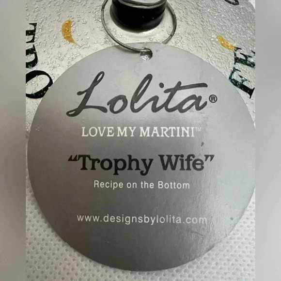 Santa Barbara Design Studio | Lolita “Trophy Wife” hand painted martini glass - Picture 12 of 16